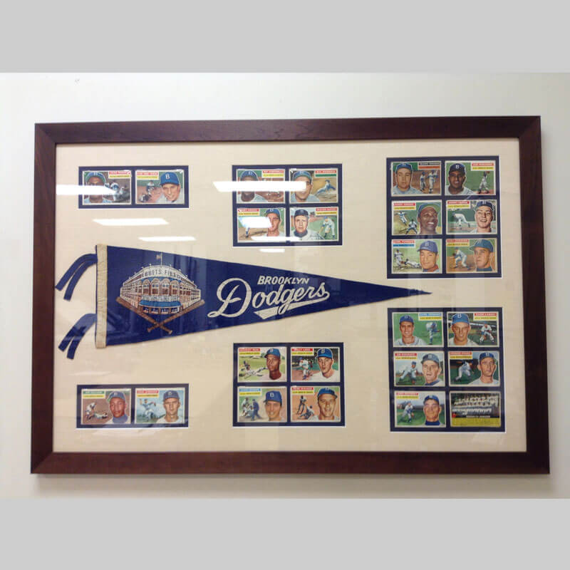 Brooklyn Dodgers framed items