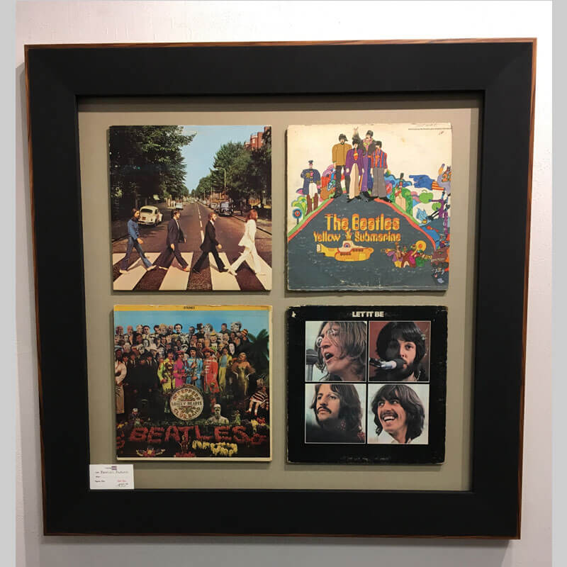 Framed Beatles albums