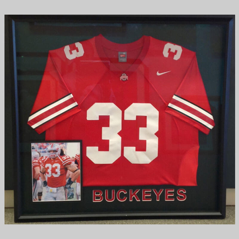 Framed Buckeyes jersey