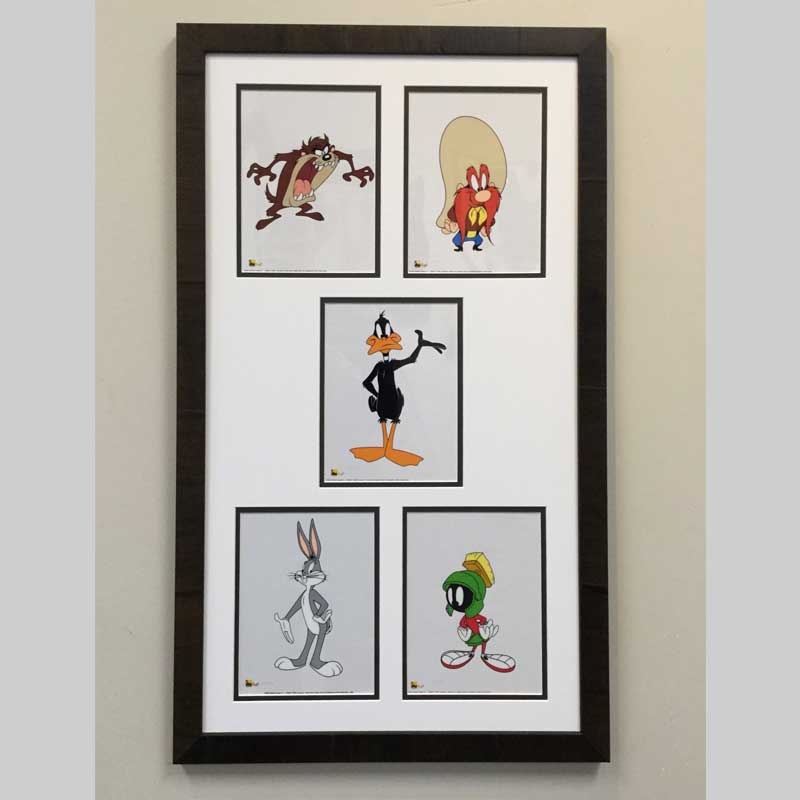 Framed Looney Tunes characters